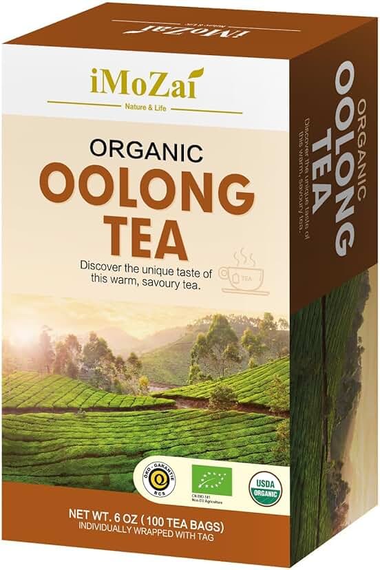 Imozai Organic Oolong Tea Bags 100 Count Individually Wrapped - Product Image