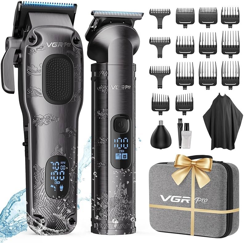 Hair Clippers for Men Professional, Cordless Hair Clippers for Hair Cutting, Mens Clippers and Trimmers Set, Electric Hair Trimmer for Men with Package Box - Product Image