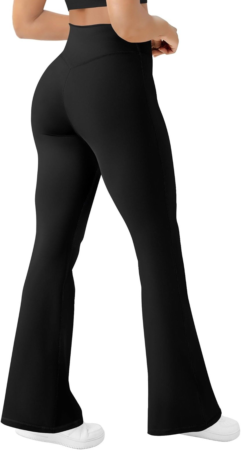 AB-Eleven Women's Yoga Pants Bootcut Flare Leggings Flared Bell Bottom Leggings High Waisted Workout Pants Tummy Control - Product Image