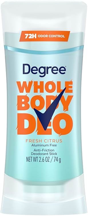 Degree Women Whole Body Deodorant Stick, Fresh Citrus Scent, Glides on Clear + Absorbs Sweat, Aluminum Free 72H Odor Protection 2.6 oz - Product Image