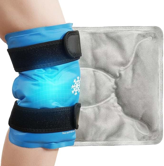 Ice Pack for Knee Pain Relief, Reusable Gel Ice Wrap for Leg Injuries, Swelling, Knee Replacement Surgery, Cold Compress Therapy for Arthritis, Meniscus Tear, Sports Injuries - Product Image