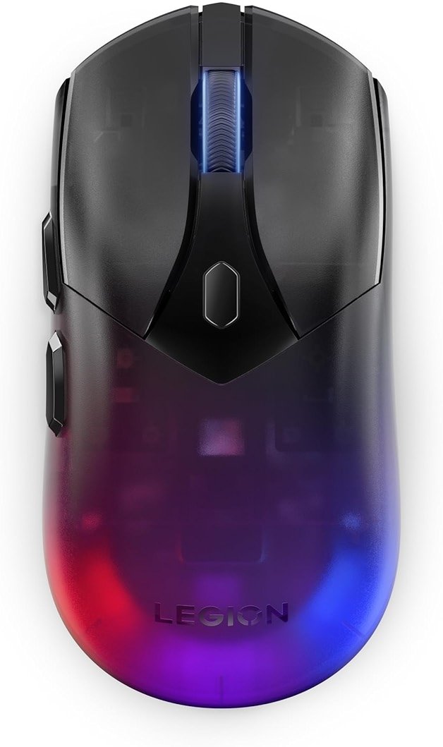 Lenovo Legion M410 Wireless RGB Gaming Mouse – 6 Button Palm Grip Mouse with 16,000 DPI, 53 Hour Rechargeable Battery, 2-Zone RGB Lighting, NVIDIA Reflex Compatible - Product Image