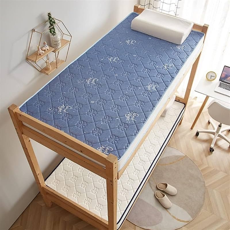 Japanese Futon Mattress,Tatami Mattress, Thick Tatami Floor Mattress for Adults Tatami Mat Sleeping Pad Roll Up Guest Mattress Shikibuton Camping Mattress Floor Bed Mattress Topper(Blue1 5cm,Queen(150 - Product Image