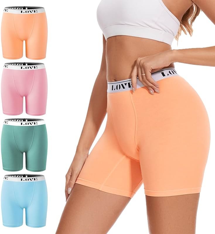 ALLBASE Womens Boxer Briefs High Waisted Modal Boy Shorts Underwear - Product Image