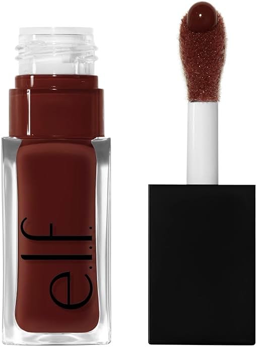 e.l.f. Glow Reviver Lip Oil, Nourishing Tinted Lip Oil For A High-shine Finish, Infused With Jojoba Oil, Vegan & Cruelty-free, Hot As Fudge - Product Image