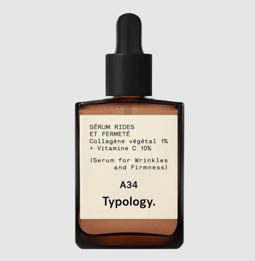 Typology A34 Serum for Wrinkles and Loss of Firmness 1% Plant Collagen + 10% Vitamin C (1 FL. OZ) & Complimentary Sheet Masque - Product Image