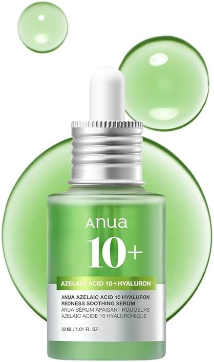 Anua Azelaic Acid 10 Hyaluron Redness Soothing Serum, Facial Serum for Blemish-Prone & Oily-Prone Skin, Lightweight & Hydrating Blemish Care, Hyaluronic Acid, Korean Skincare, 1.01 fl oz. - Product Image