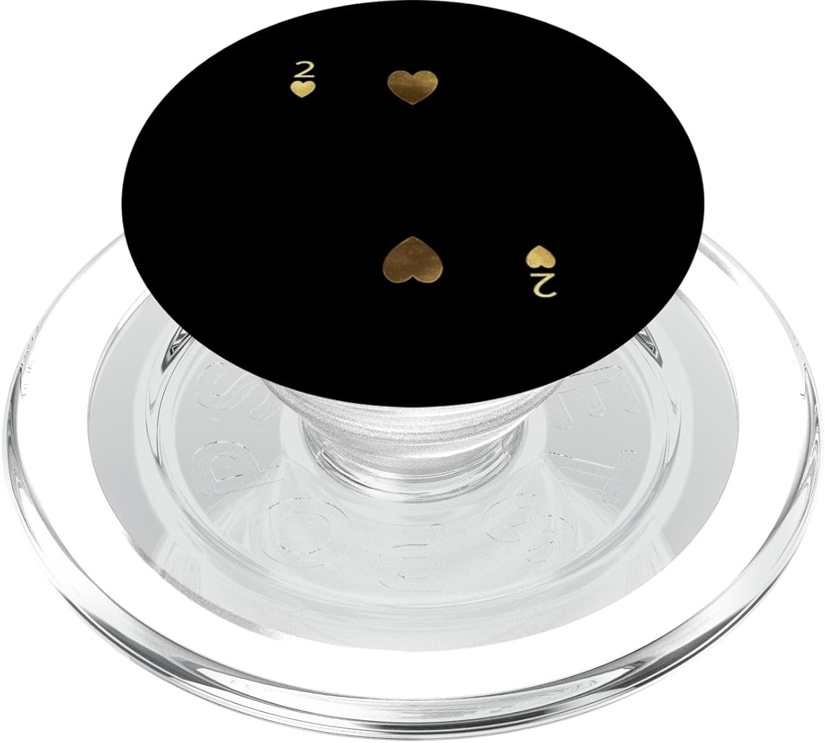 2 (Two) of Hearts Poker Card Playing Card Blackjack Card PopSockets PopGrip for MagSafe - Product Image
