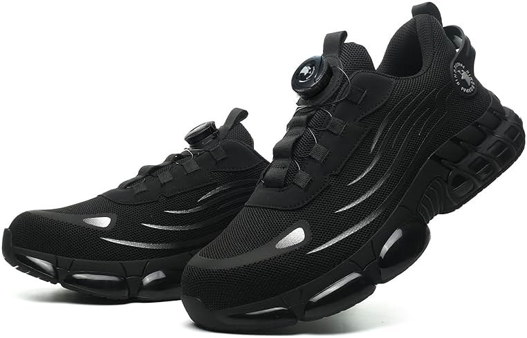 Steel Toe Shoes for Men Women Safety Work Shoes Air Cushion Construction Industrial Shoes Safety Shoes Lightweight Steel Toe Sneakers for Men - Product Image