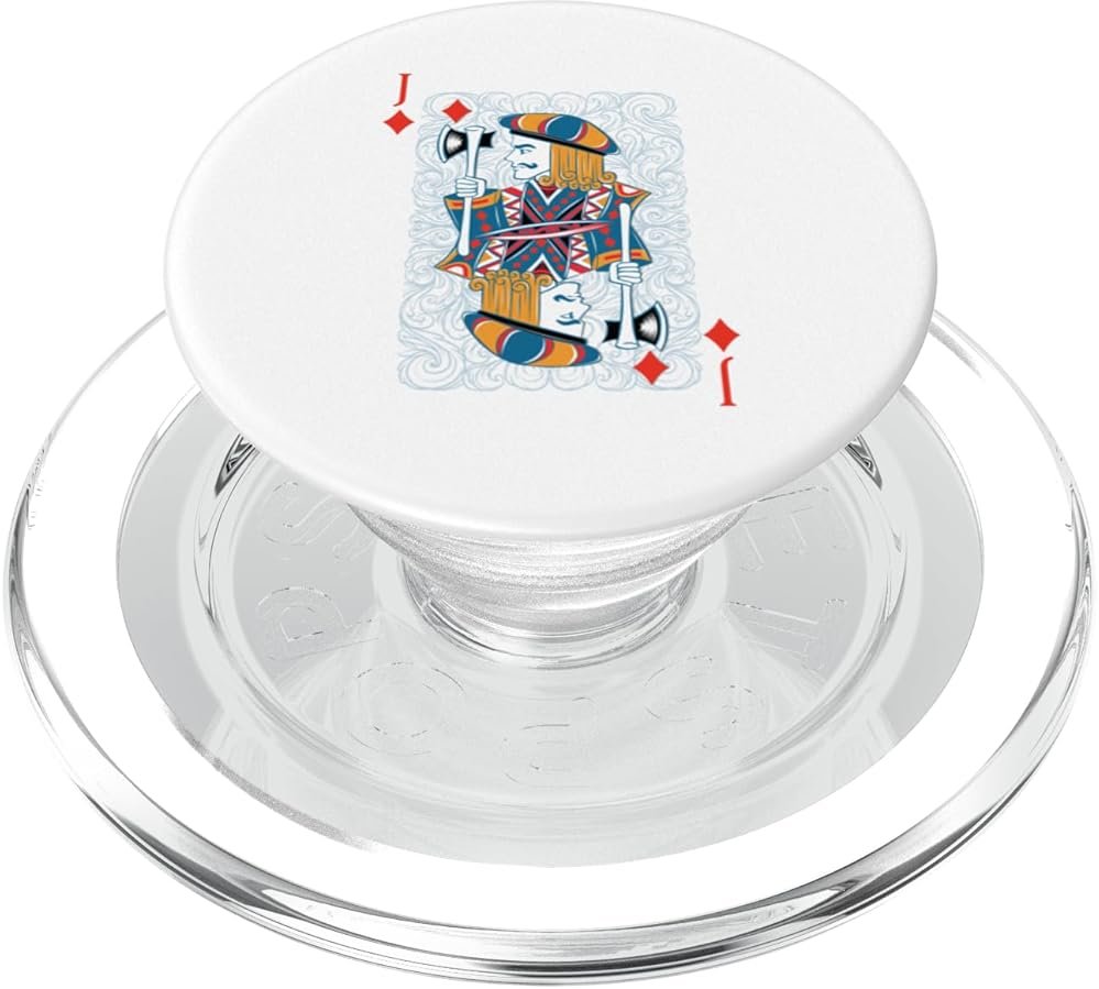 Jack Diamonds Poker Card Playing Card Blackjack Card PopSockets PopGrip for MagSafe - Product Image