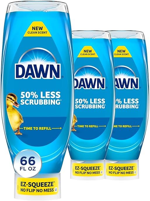Dawn Ultra EZ-Squeeze Dish Soap, Dishwashing Liquid, Original, 3x22oz - Product Image