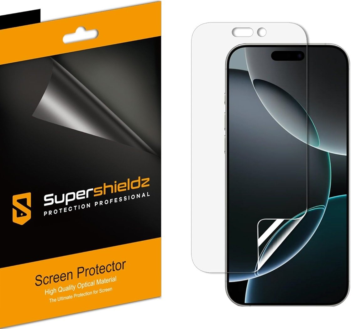 Supershieldz (3 Pack) Designed for iPhone 17 / iPhone 17 Pro/iPhone 16 Pro (6.3 inch) Screen Protector, High Definition Clear Shield (PET) - Product Image