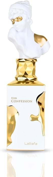 Lattafa Her Confession - Vanilla, Floral, Amber, Musk - Eau de Parfum Long-Lasting Fragrance for Women, 3.40 Ounce / 100 ml - Product Image
