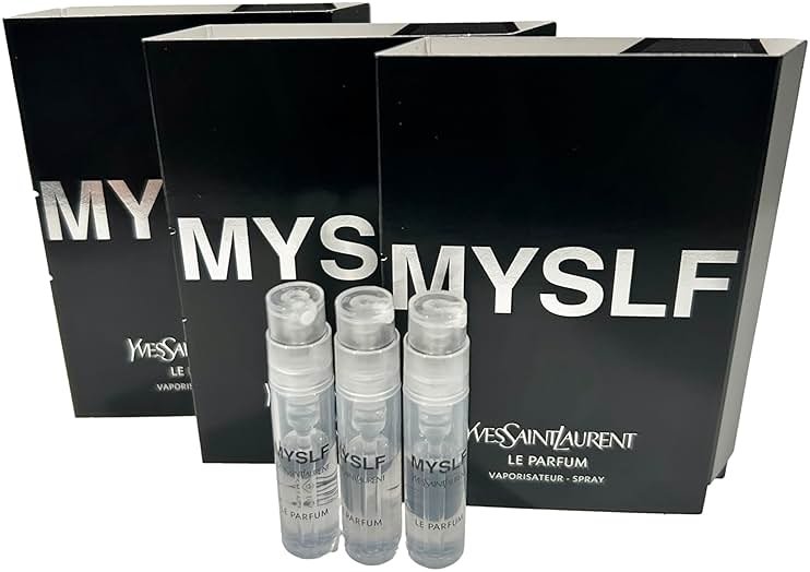 Yves Saint Laurent MYSLF LE PARFUM YSL Sample Spray Perfume Trial Size Partially Filled Vials 1.2 ml / 0.04 fl oz (set of 3) - Product Image