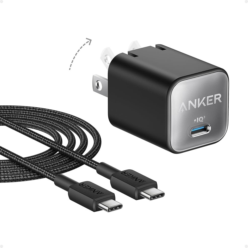 Anker Nano Phone Charger, USB C GaN Charger 30W, PIQ 3.0 Foldable PPS Fast Charger USB C for iPhone 17/16 and More Series, Galaxy, iPad, Compatible with MagSafe - Product Image