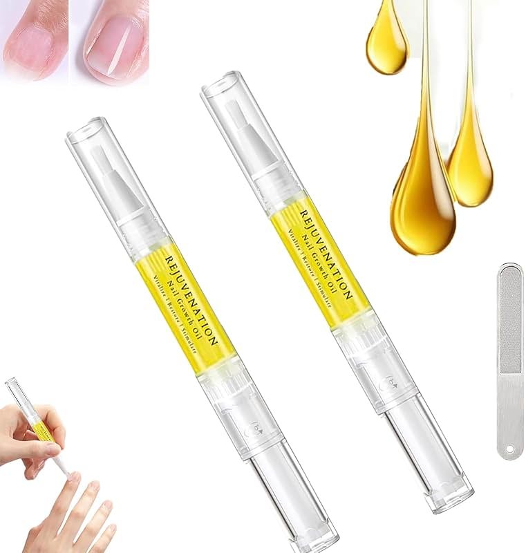 Brother Cosmetics Nail Growth Oil,Rejuvenation Nail Growth Oil,Nail Growth Serum,Cuticle Oil Pen,Instant Nail Repair Nail Oil for Growth and Strength (2PCS) - Product Image