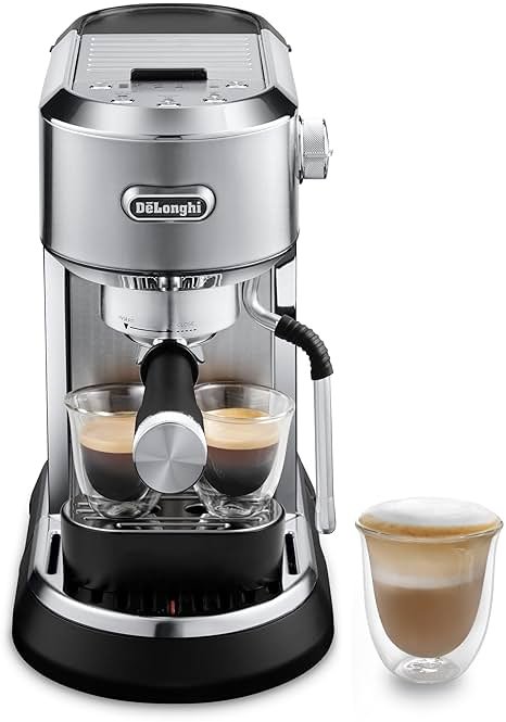 De’Longhi Dedica Maestro Espresso Machine with Milk Frother, 15-Bar Pump & Temperature Control - Barista Coffee Maker Kit for Espresso, Latte, Cappuccino & Iced Coffee - Italian Stainless Steel Design - Product Image