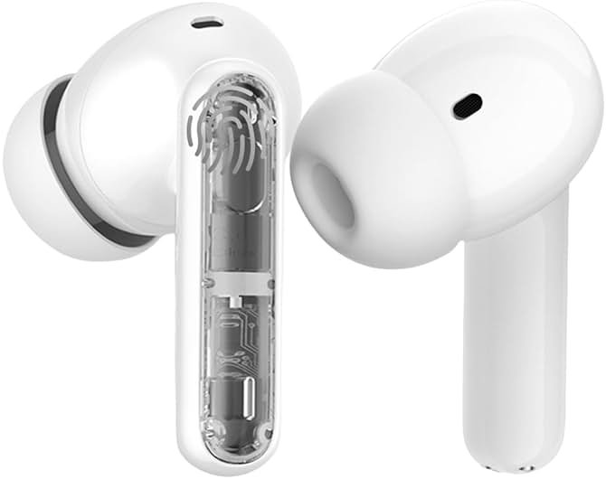 AIgetopANC Wireless Earbuds P1 PRO with Translucent Style, Bluetooth Headphones with Clear Call Mics, IPX7 Waterproof Ear Buds Deep Bass Wireless Earphones, 30H Compatible with Samsung TV Android iOS - Product Image