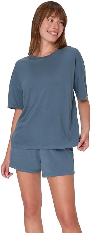 Hanes Women's Pajamas Set, Comfywear Pajamas for Women Set, Originals SupertSoft Loungewear, T-Shirt & Sleep Shorts - Product Image