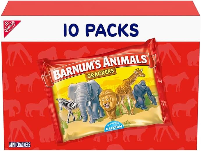 BARNUM'S Original Animal Crackers, Kids Snacks, 10 Snack Packs - Product Image
