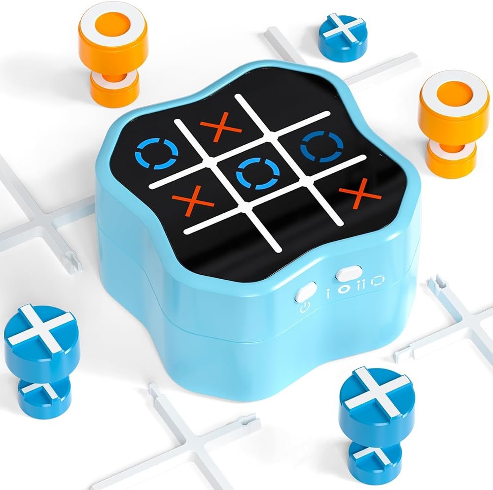 Freecat Tic Tac Toe Game, 3-in-1 Electronic Handheld Games Console for Kids Memory Growth, Portable Puzzle Travel Games,Board Game for Kids and Adults, Christmas and Birthday Gifts for All Ages 3+ - Product Image