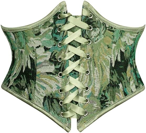 Scarlet Darkness Corset Belt for Women Floral Lace Up Boned Underbust Corset Waist Belts - Product Image