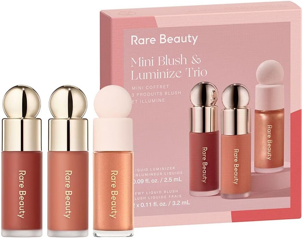 Rare Beauty Limited Edition Mini Blush & Luminize Trio - Beloved - Virtue - Enliven - New In Box - Product Image