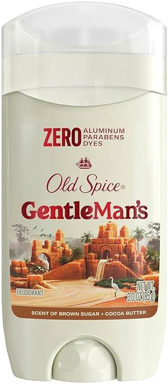 Old Spice GentleMan's Aluminum Free Dry Feel Deodorant for Men, 24/7 Lasting Freshness, Gentle on Skin with Skin Conditioners, Brown Sugar + Cocoa Butter Scent, 3.0 oz - Product Image