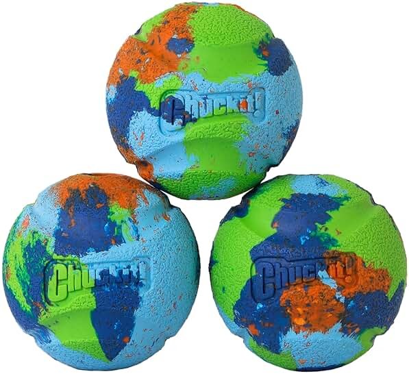 Chuckit! Limited Edition EcoFetch Ball Dog Toy, Medium (2.5 Inch Diameter) Pack of 3, for Breeds 20-60 lbs - Product Image