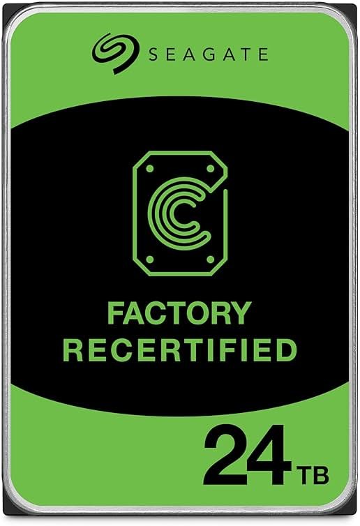 Seagate Exos ST24000NM000C 24TB 7.2K RPM SATA 6Gb/s 512e 3.5in Enterprise Hard Drive (Renewed) - Product Image