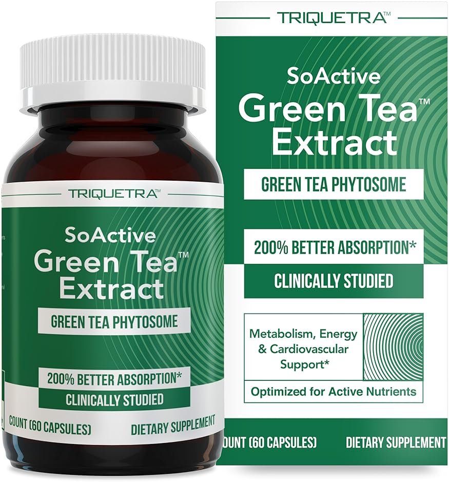 SoActive Green Tea™ Extract - Clinically Studied Green Tea Phytosome - Up to 200% Better Absorption & Bioavailability - Clinically Validated Dose - Supports Metabolism & Weight Management - 60 Caps - Product Image