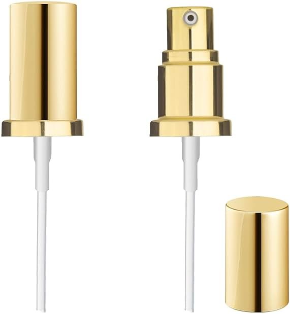 Chris.W 2 Pack Foundation Pump Dispenser Fit for Estee Lauder Double Wear Foundation, Maybelline Fit Me Liquid, Gold Lid - Product Image