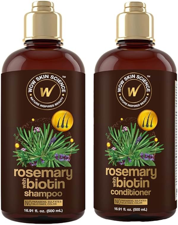 WOW Skin Science Rosemary with Biotin Shampoo & Conditioner Duo 16.9 oz - Product Image