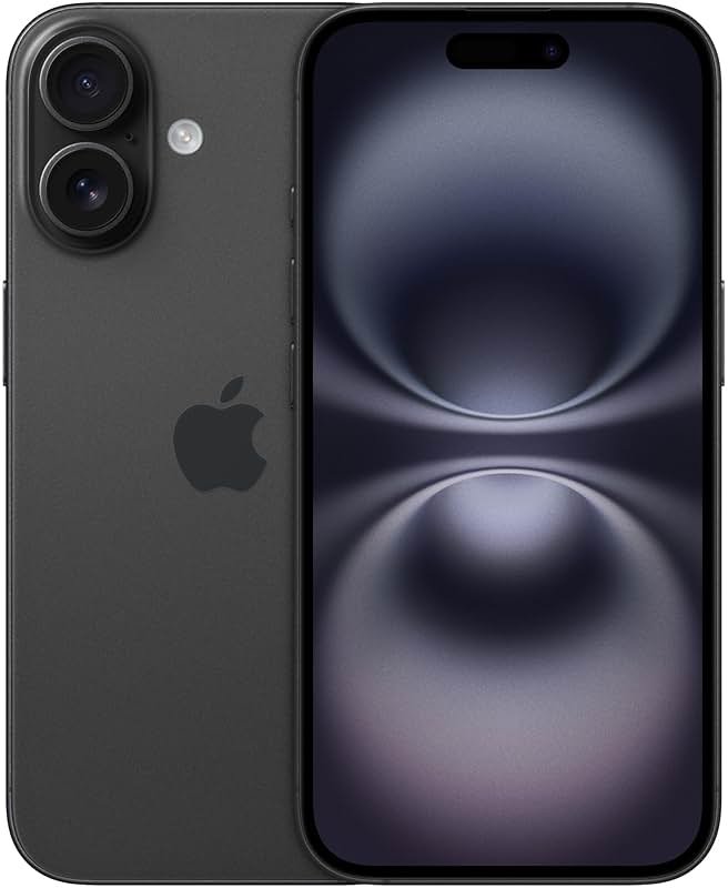 Apple iPhone 16, 128GB, Black - Unlocked (Renewed) - Product Image