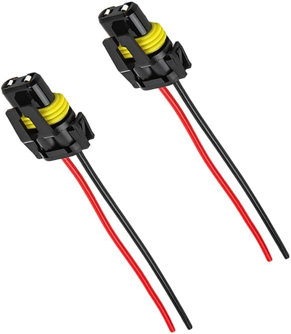 Wevdn 2 PCS 9005 HB3 9006 HB4 9012 Bulb Socket, Headlight Connector Female Adapter Wiring Harness Socket, Automotive Headlights Fog Lights Socket Wire Replacement, Car Accessories - Product Image