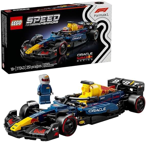LEGO Speed Champions Oracle Red Bull Racing RB20 F1 Race Car Model Kits - Building Set for Adults, Ages 18+ with Realistic Features - Red Bull F1 DIY Crafts for Display - Gift Idea for Fans - 77243 - Product Image