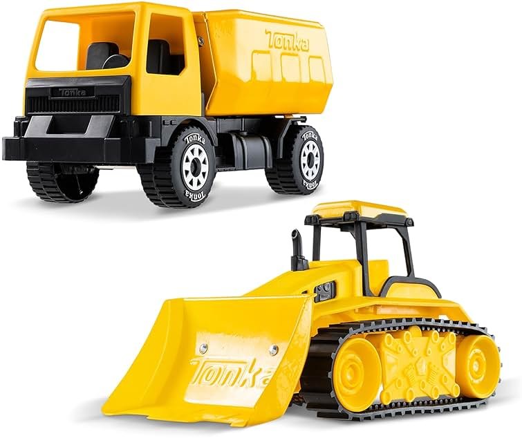 Tonka - Steel Classics Giga Series - Dump Truck & Bulldozer, 2-Pack - Product Image