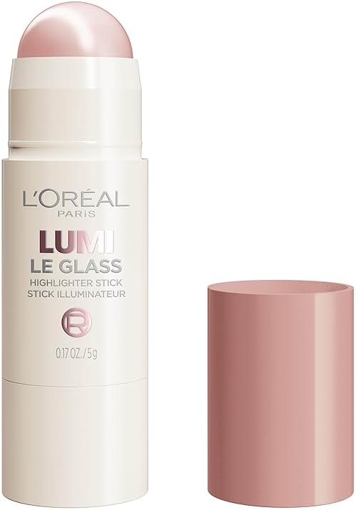 L'Oreal Paris True Match Lumi Le Glass Highlighter Stick, Reflective, Translucent, Glassy Highlighter for Face and Body, 620 Pink Ballet, 0.17 Oz - Product Image