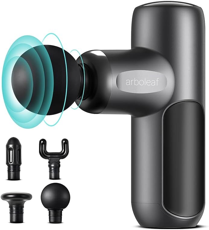 arboleaf Mini Massage Gun Deep Tissue, Percussion Muscle Massager for Back Pain Relief, Portable Small Travel Size, Quiet Massager, Gifts for Woman Man - Product Image