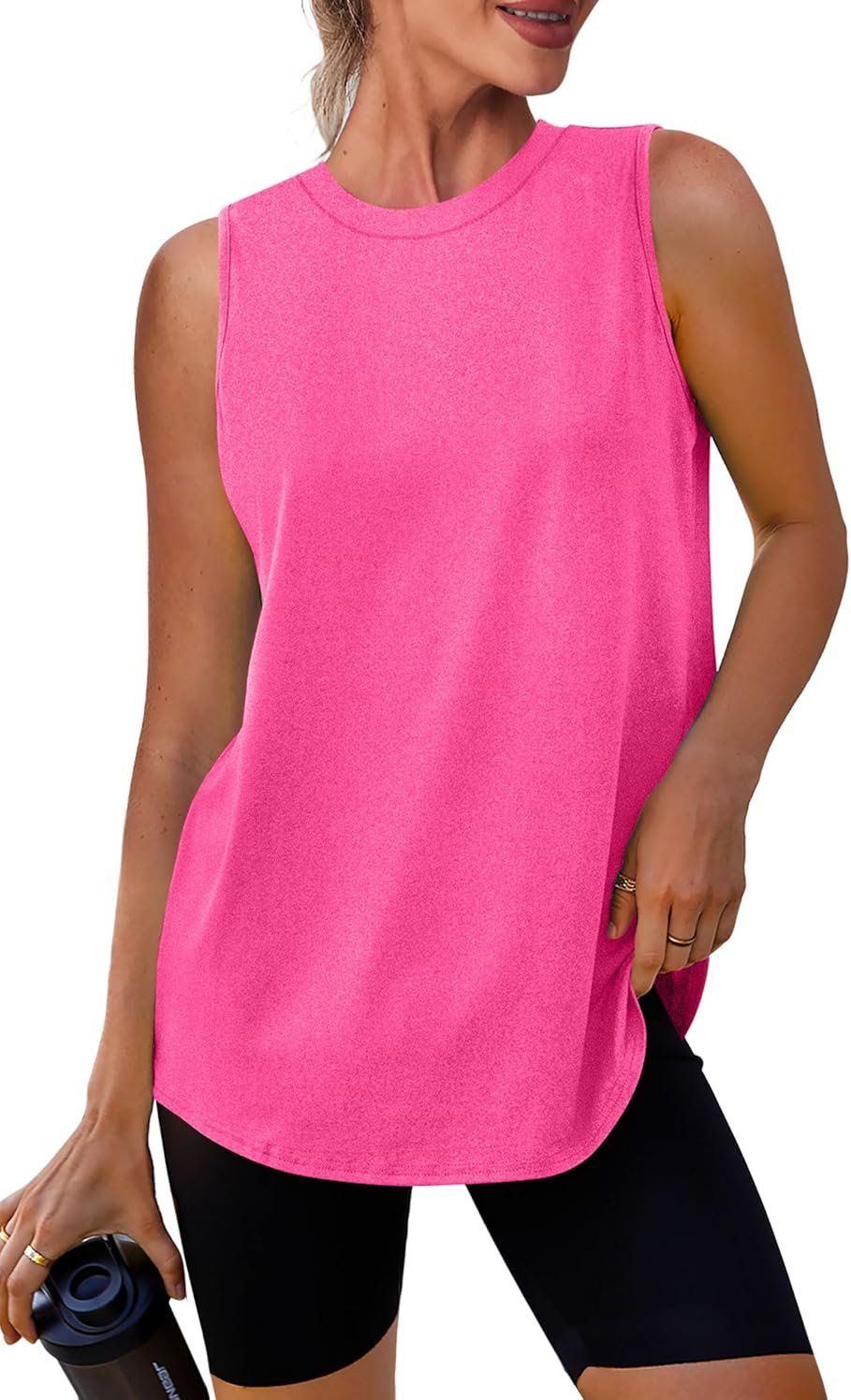 Womens Workout Tank Tops Lightweight Sleeveless Shirts for Women Loose Fit Tops for Athletic Running Tennis Yoga - Product Image