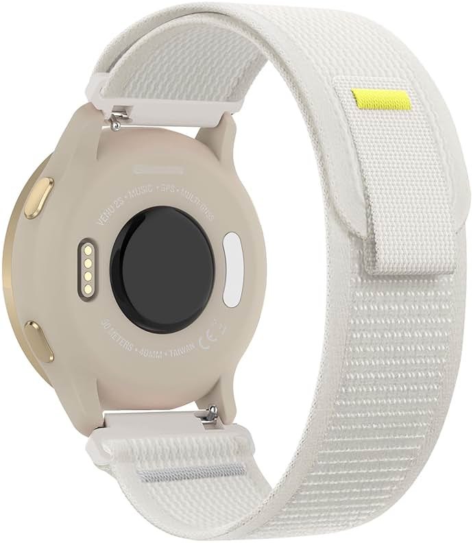 Koazon Trail Loop Nylon 18mm Watch Bands Compatible with Garmin Venu 3S/4 41mm/2S/Vivoactive 4S,Soft Breathable Adjustable Quick Release Sports Strap for Forerunner 265S/255S Music Women Men - Product Image