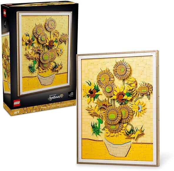 LEGO Art Vincent Van Gogh – Sunflowers Building Set for Adults - Home Decor Idea - Brick Built Painting - Gift for Birthdays - 31215 - Product Image