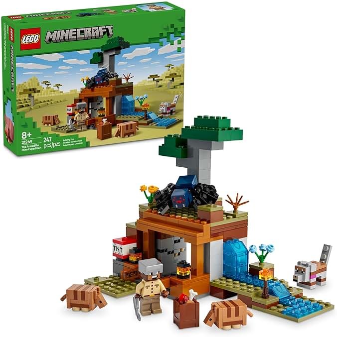 LEGO Minecraft The Armadillo Mine Expedition Toy Figures and Playset - Building Minecraft Toy for Kids, Boys and Girls, Ages 8+ - with Gaming Figures for Pretend Play - Gift Idea for Birthdays - 21269 - Product Image