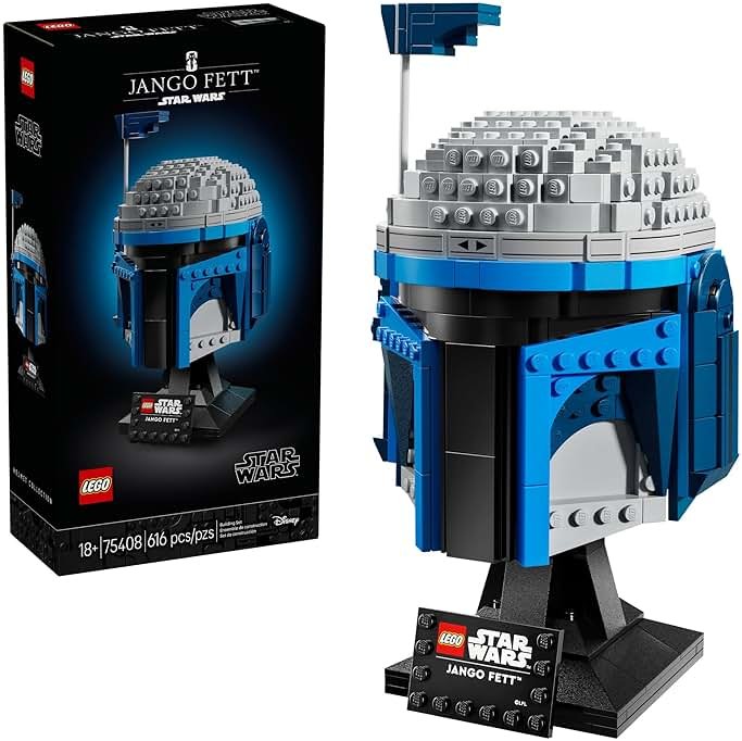 LEGO Star Wars Jango Fett Helmet - DIY Model Kit for Adults 18+ - Collectible Building Set - Room Decor Idea for Attack of The Clones Fans - Gift for Father's Day - 75408 - Product Image