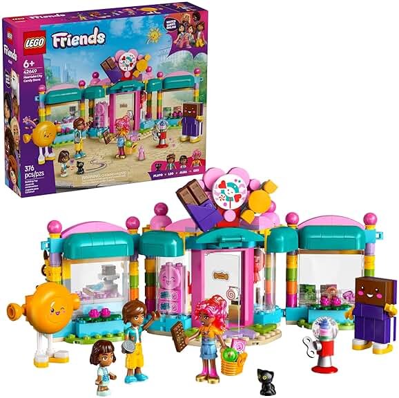 LEGO Friends Heartlake City Candy Store Building Toy - Pretend Playset for Kids, Girls & Boys, Ages 6+ - Gift for Birthdays - W/ 2 Minidolls, a Micro-Doll, and a Cat Figure - 42649 - Product Image
