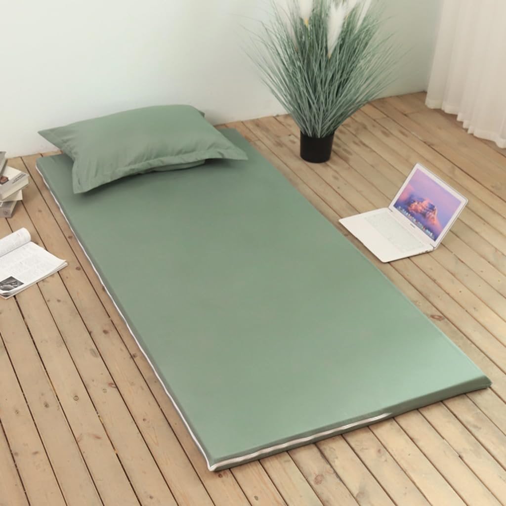 Green,120x190cm/47x75,Traditional Japanese Futon Cover Shikibuton Floor Futon Mattress Soft Skin-Friendly Protective Cover with Zipper Dust Cover Machine Wash Up to 3-8cm Deep - Product Image