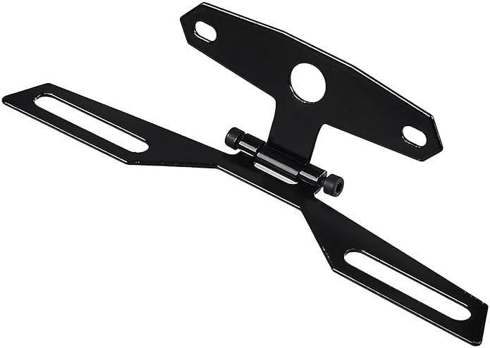 Wevdn 1 PCS Motorcycle License Plate Bracket, Adjustable Motorbike Fold License Plate Tail Light Mount Holder, Universal License Plate Holder for Scooter ATV Dirt Bike, Car Accessories - Product Image