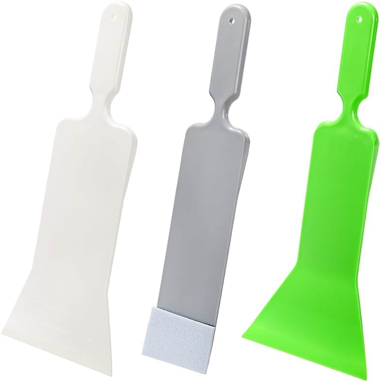 ZAVOOS 3 Pieces Window Tint Tools, Long Handle Auto Bulldozer Squeegee Scrubber Paddle Squeegee Kit, Flat Glass Scraper Cleaning Tool for Car Front Windows Rear Glass - Product Image