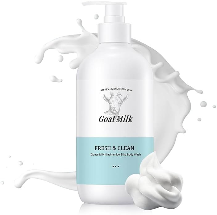 Goat Milk Body Wash,Gentle Silk Soft Foaming Milk Bath,Moisturizing Body Cleanser for All Skin - Product Image