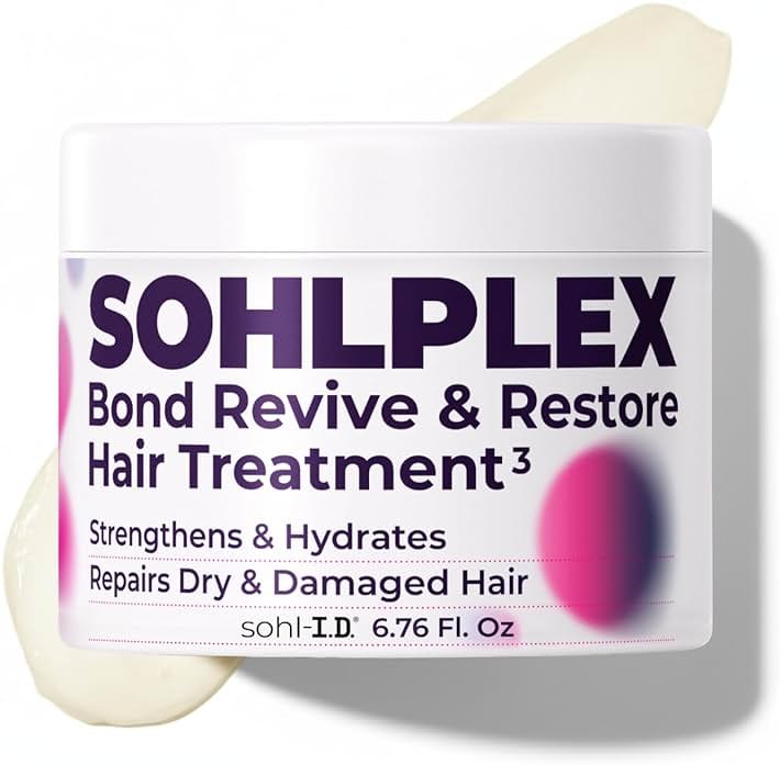 sohl-I.D. Hair Mask for Dry & Damaged Hair – Deep Conditioning Repair Treatment to Restore Smoothness & Shine – Moisturizing Hair Mask with Vitamins B3, B5, B7, C & E – Vegan & Cruelty-Free 6.76 fl oz | for Frizzy & Damaged Strands - Product Image